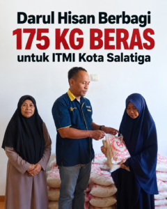 Peduli Tunanetra, Darul Hisan Salurkan 175 Kg Beras ke ITMI Salatiga